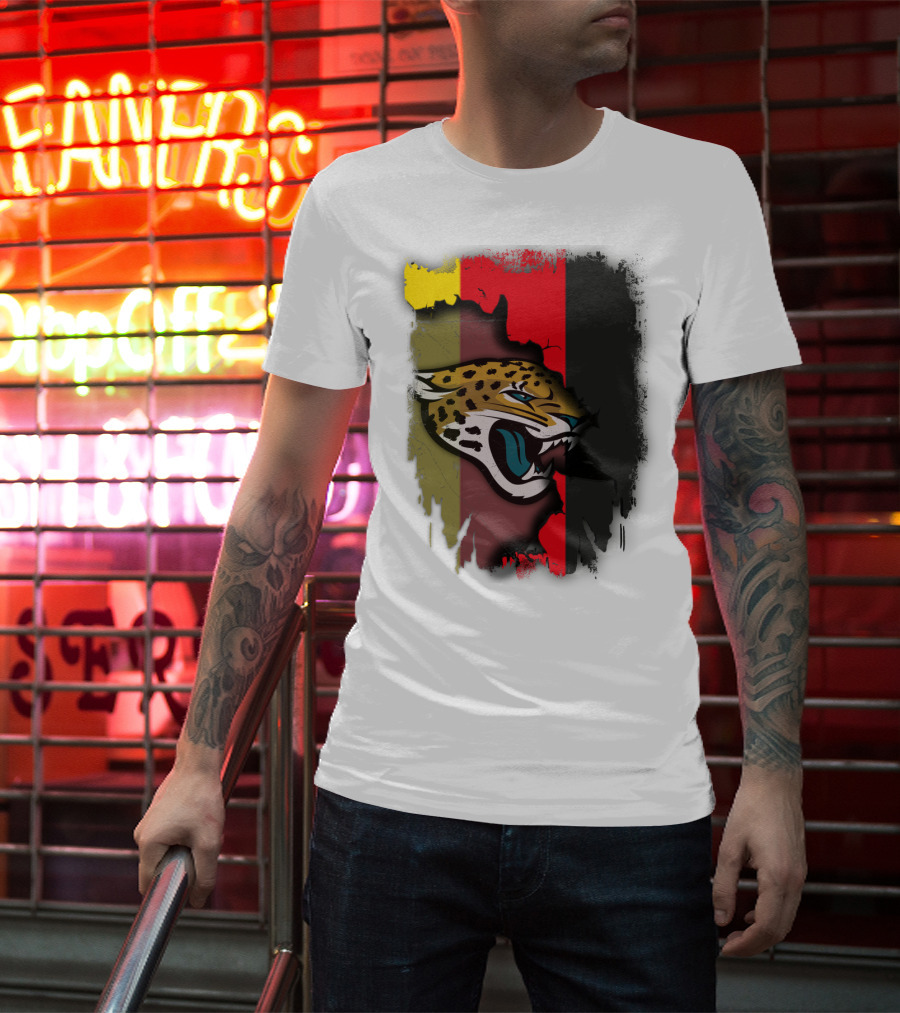 Germany Flag With Jaguars Logo Integration T-Shirt