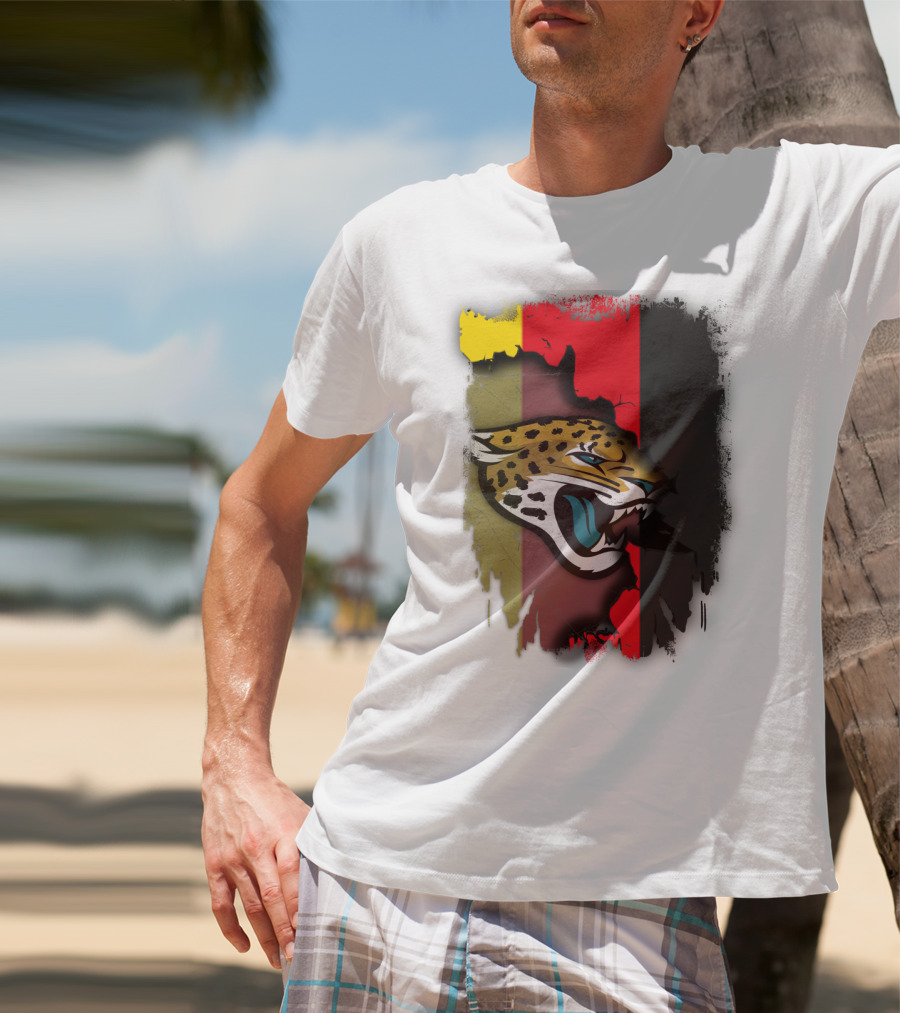 Germany Flag With Jaguars Logo Integration T-Shirt