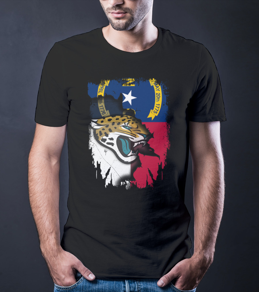 North Carolina Flag Jaguar Face Integration T-Shirt