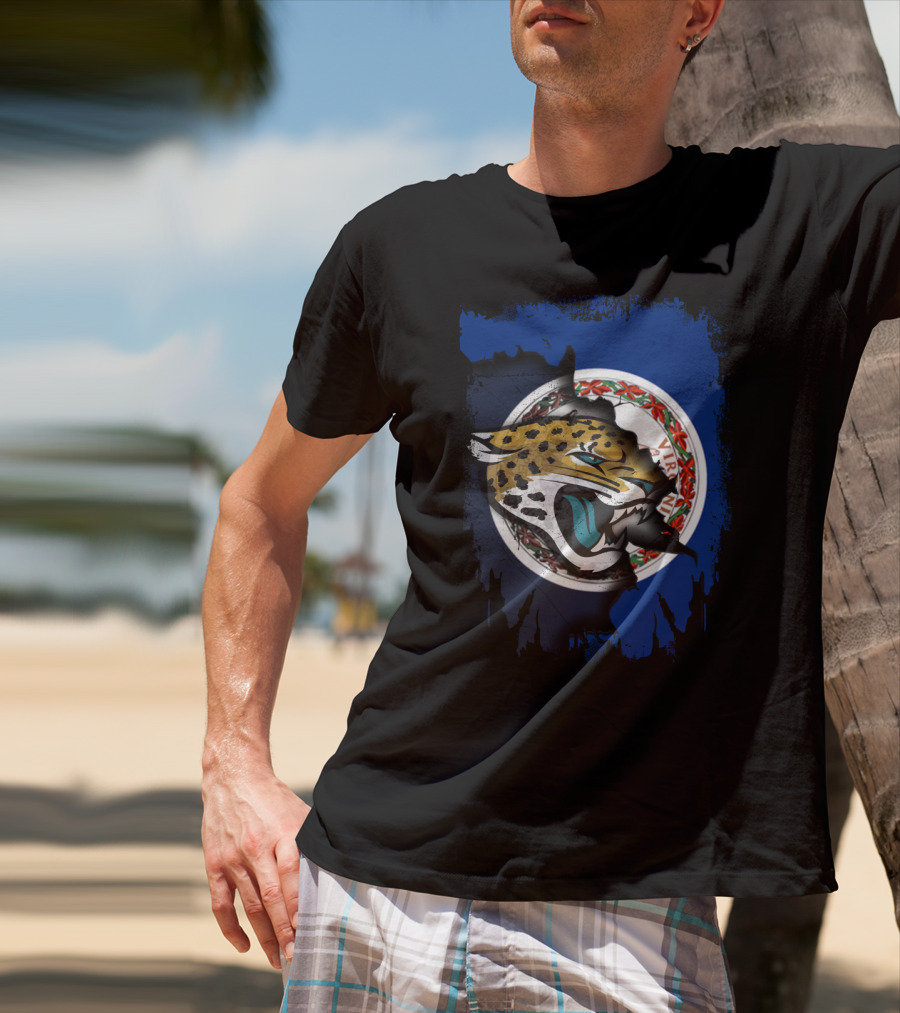 Virginia Jaguars Roaring Through State Seal Flag T-Shirt