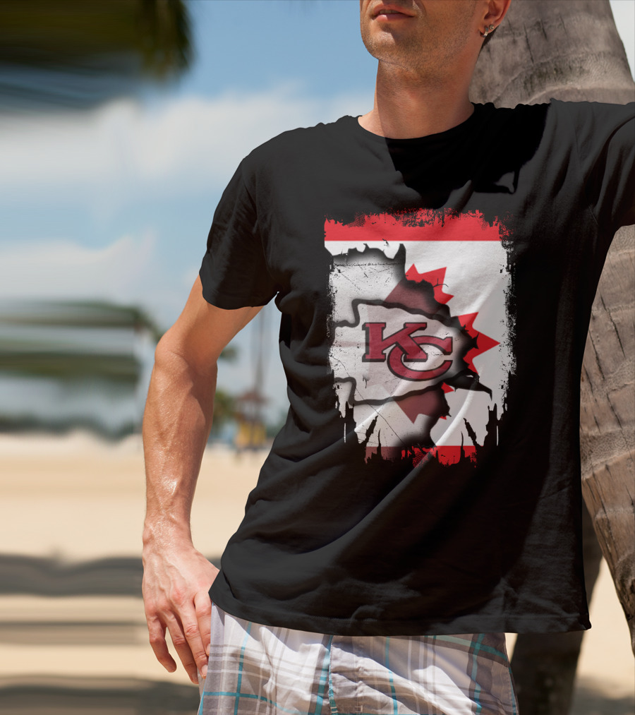 KC Chiefs Canada Unity Flag T-Shirt