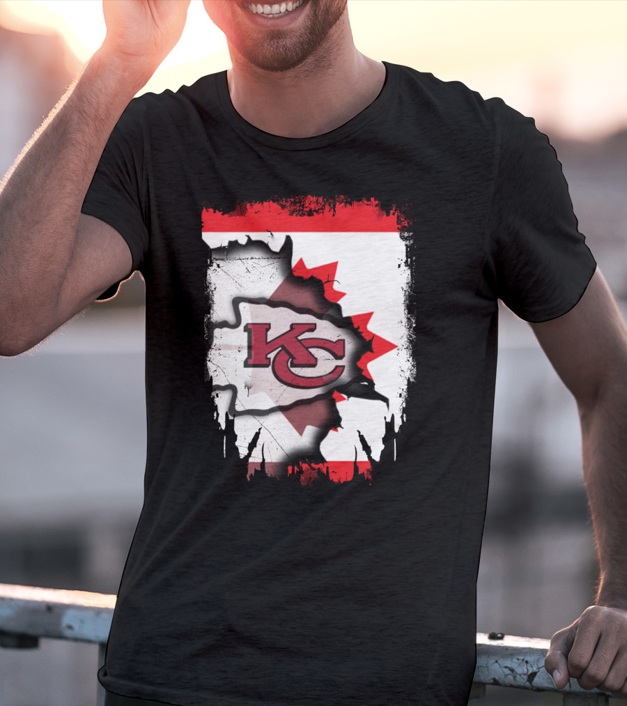 KC Chiefs Canada Unity Flag T-Shirt