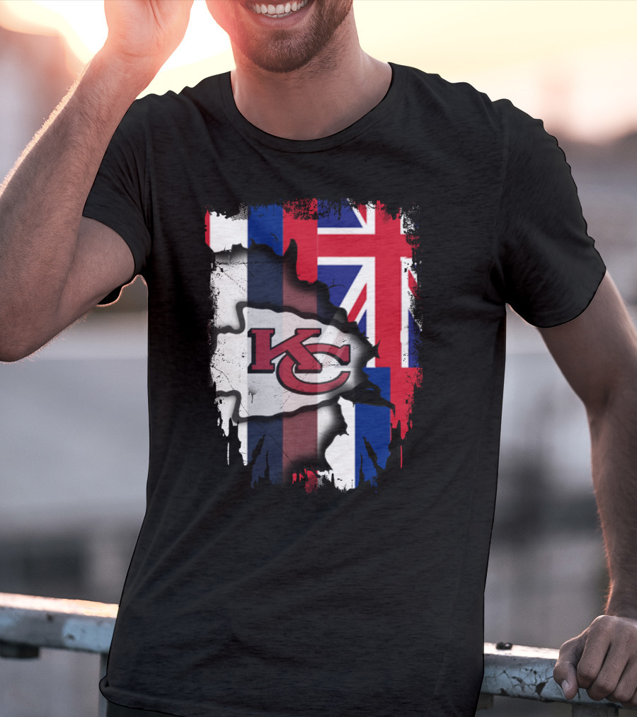 Together Hawaii Kansas City Chiefs Union Jack Flag T-Shirt
