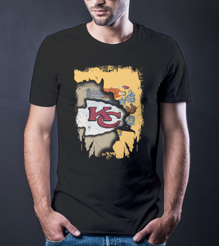 New Jersey And Kansas City Chiefs Together T-Shirt