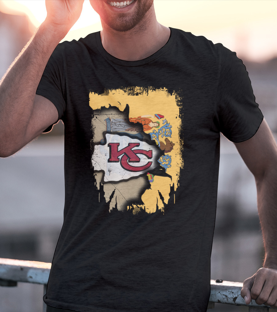 New Jersey And Kansas City Chiefs Together T-Shirt