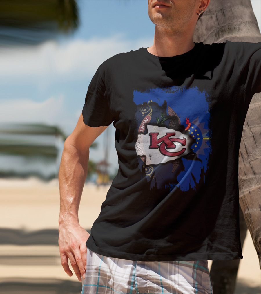 North Dakota Chiefs Emblem Blending State Pride T-Shirt