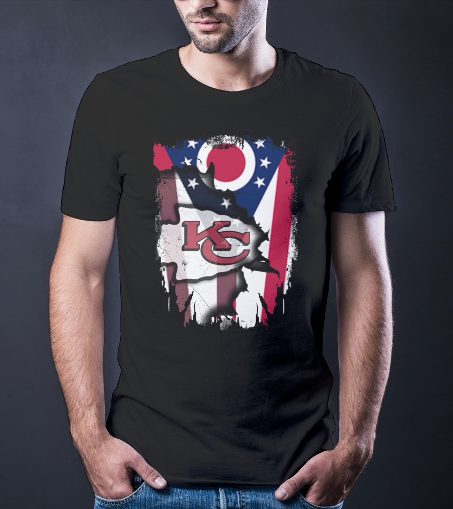 Together Ohio Flag KC Chiefs USA T-Shirt