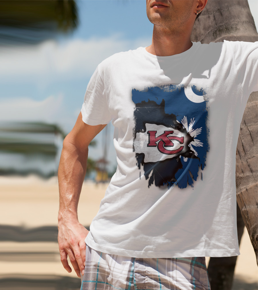 KC Chiefs Meet South Carolina Flag United T-Shirt