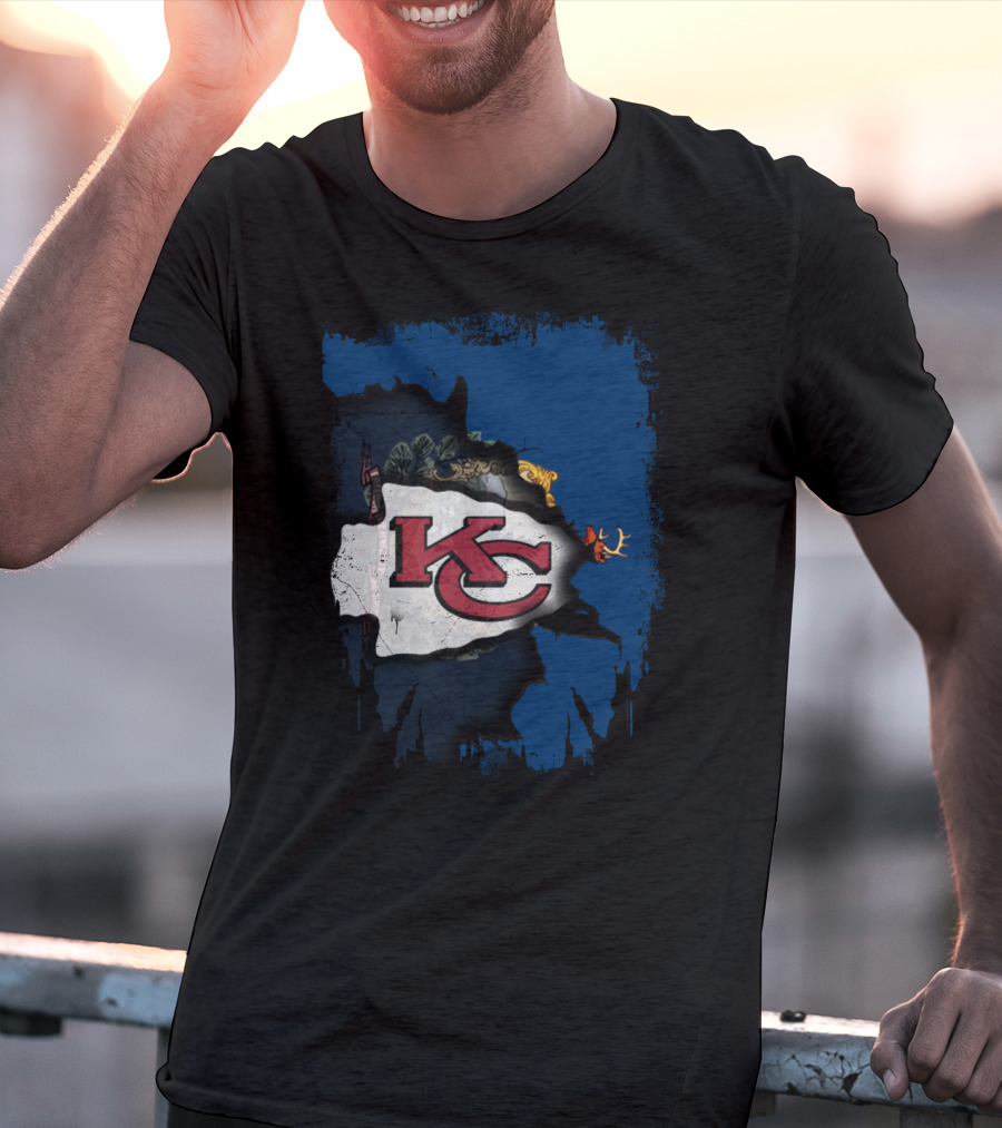 Together Vermont KC Chiefs Football Fusion T-Shirt