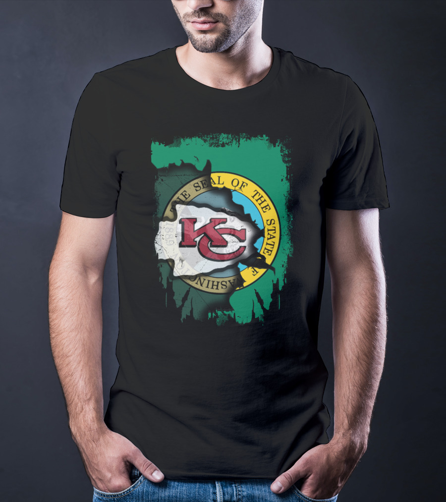 Together Washington State Seal With Kansas City Chiefs T-Shirt