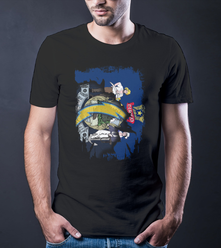 Maine Dirigo San Diego Chargers Merge Emblem T-Shirt