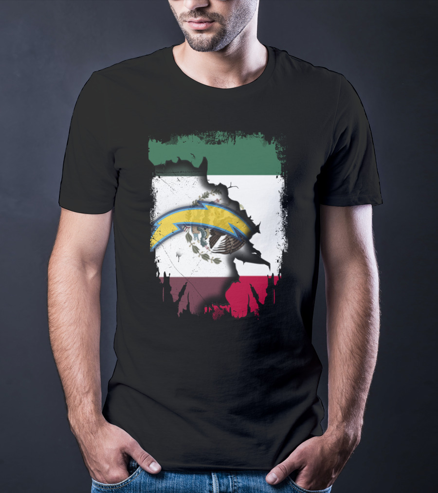 Together Mexico Chargers Flag Fusion T-Shirt