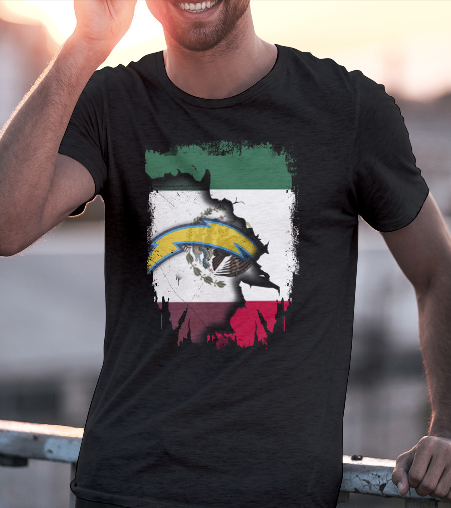 Together Mexico Chargers Flag Fusion T-Shirt