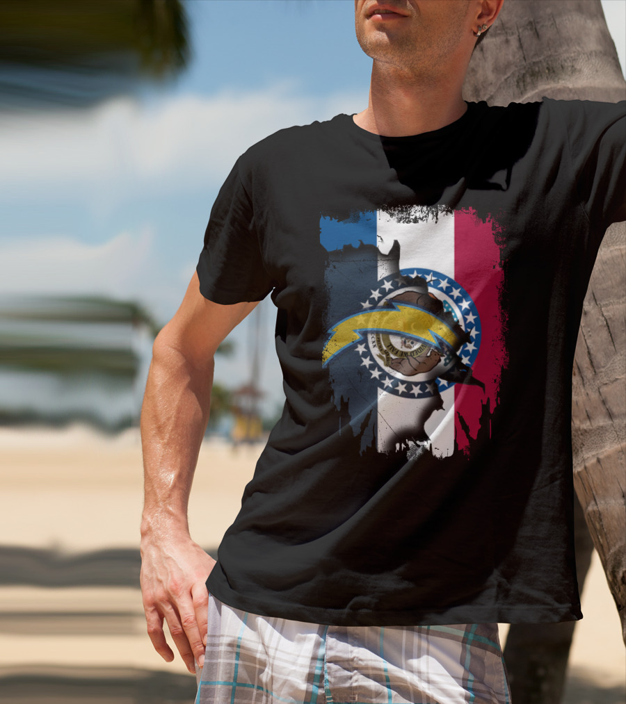 Together Missouri Chargers Flag Emblem T-Shirt