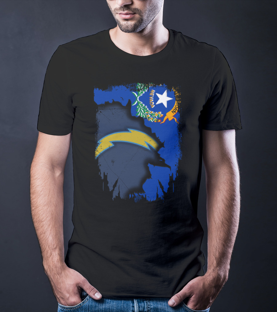 Together Nevada Chargers State Flag Collaboration T-Shirt