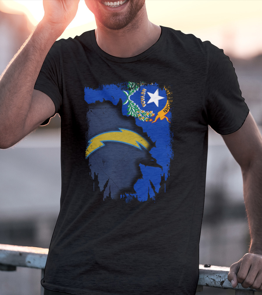 Together Nevada Chargers State Flag Collaboration T-Shirt