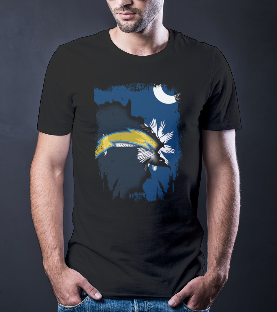 Together South Carolina Los Angeles Chargers State Flag T-Shirt