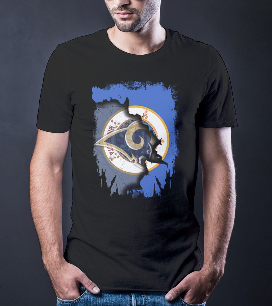 Together Minnesota Rams With State Seal Emblem T-Shirt