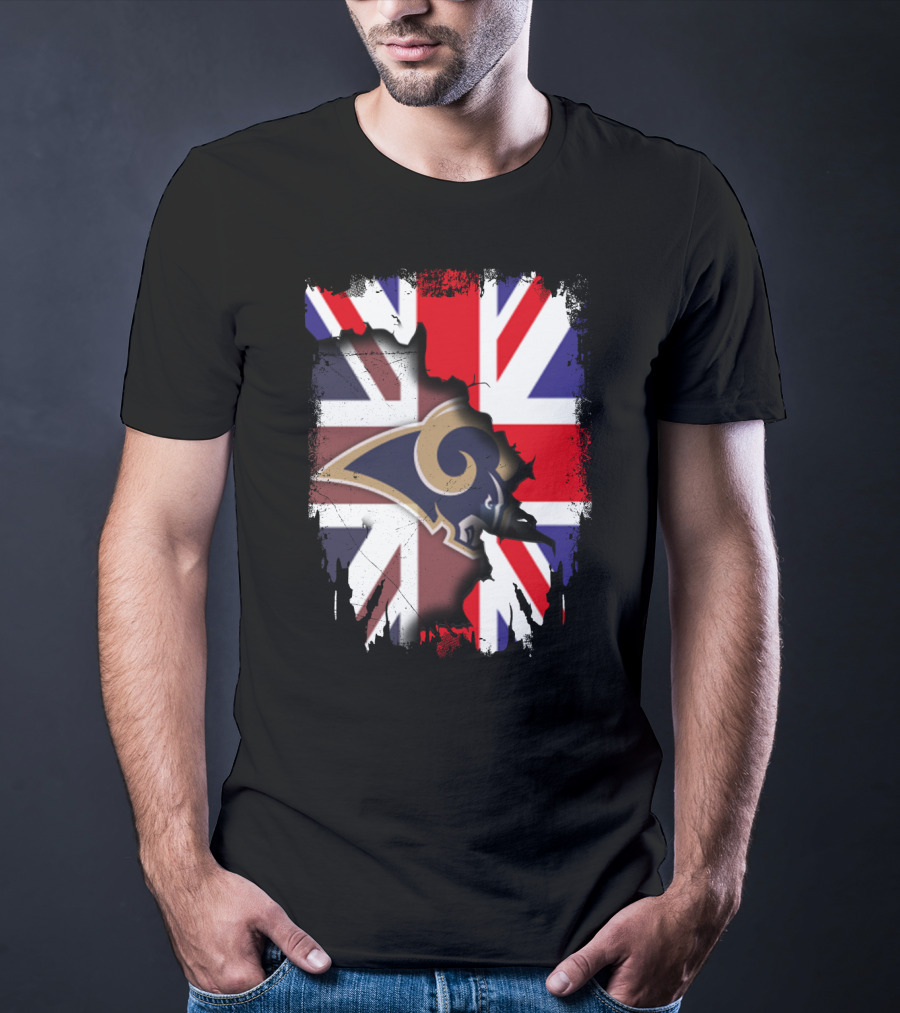 Together United Kingdom Los Angeles Rams Union Flag Fusion T-Shirt