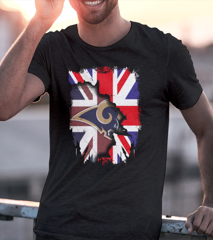 Together United Kingdom Los Angeles Rams Union Flag Fusion T-Shirt
