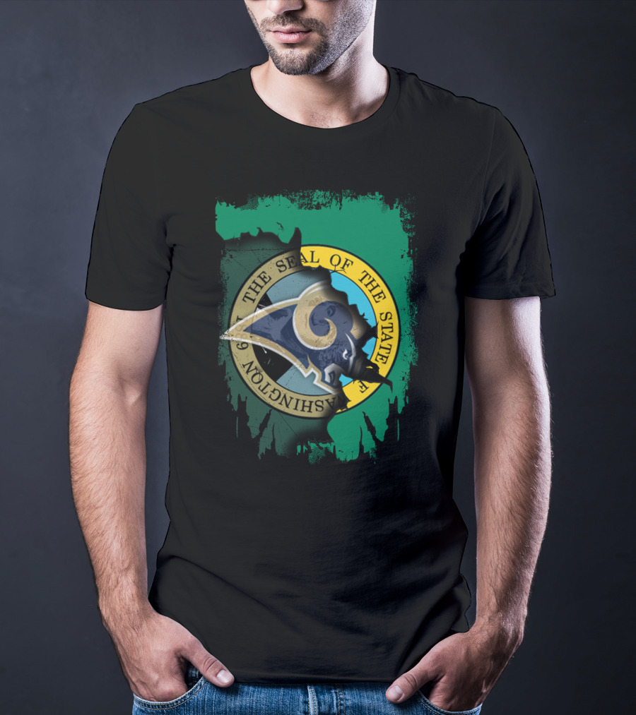 Together Washington State Seal With Rams T-Shirt