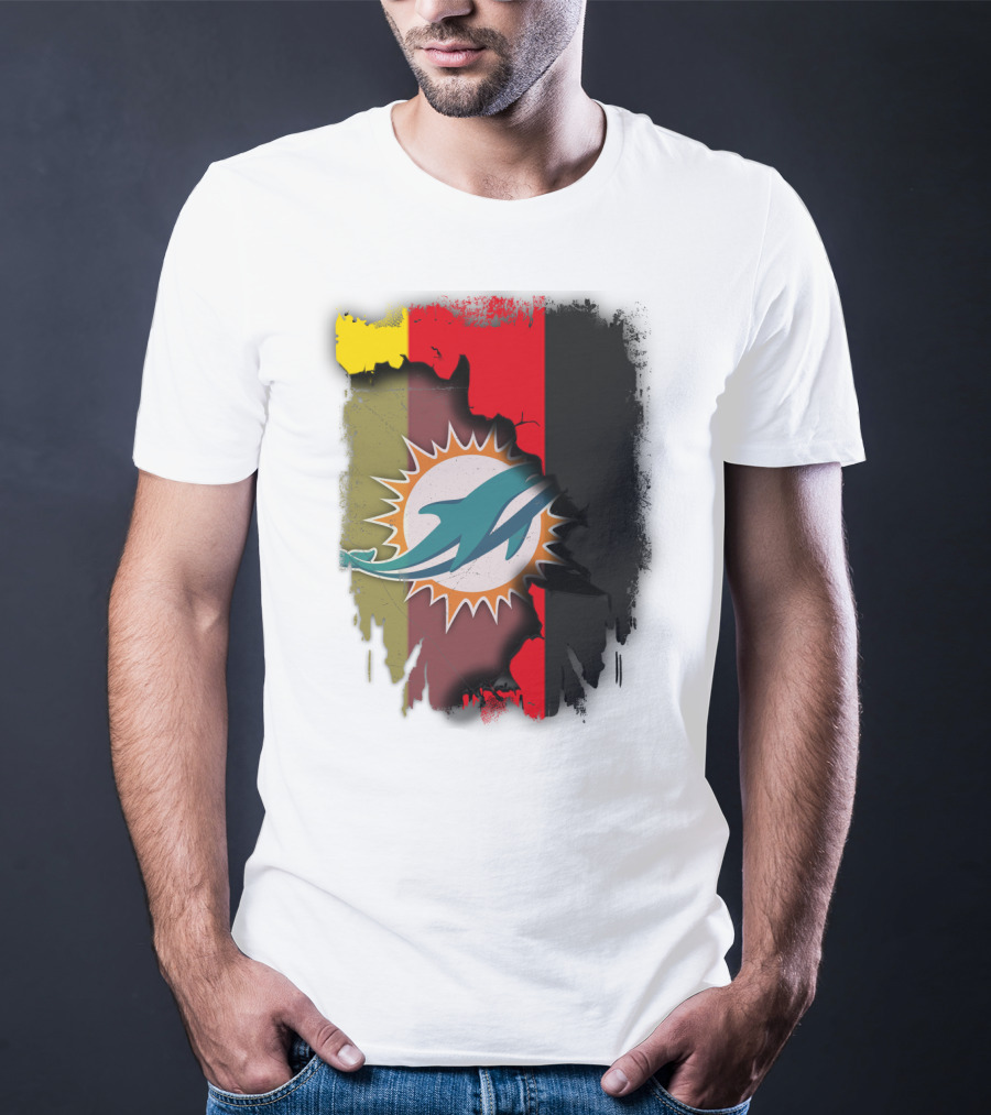 Germany Dolphins Miami Fusion Flag Colors T-Shirt