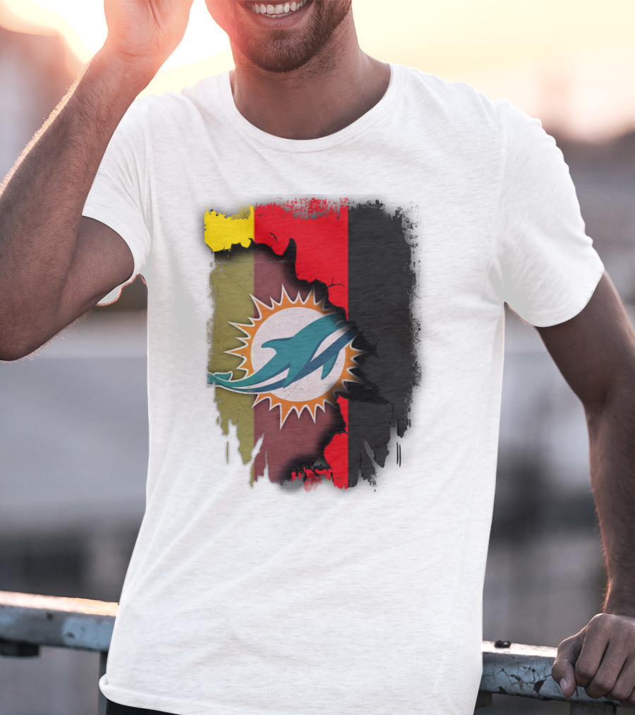 Germany Dolphins Miami Fusion Flag Colors T-Shirt