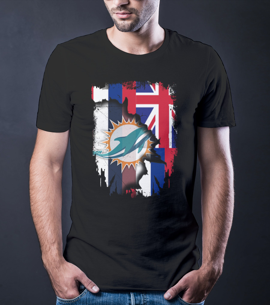 Hawaii Dolphins United Flag Fusion T-Shirt