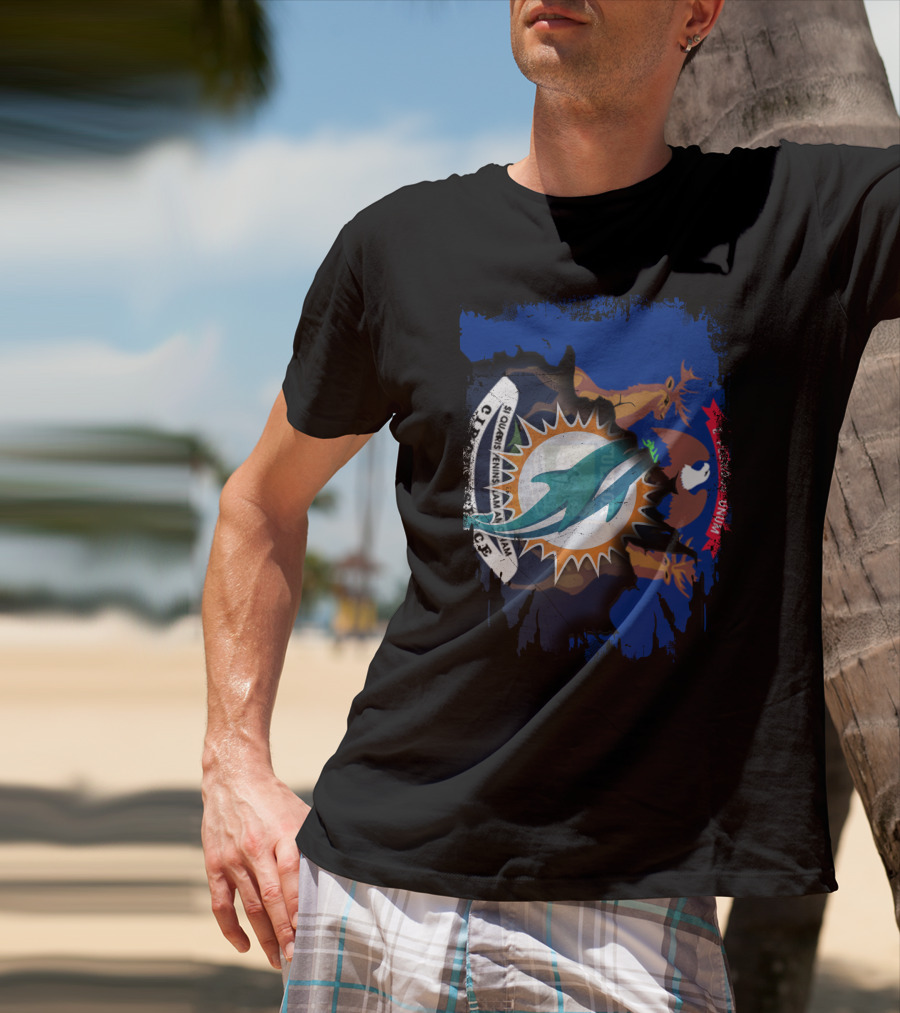 Together Michigan Dolphins With Seal And Crest Elements T-Shirt