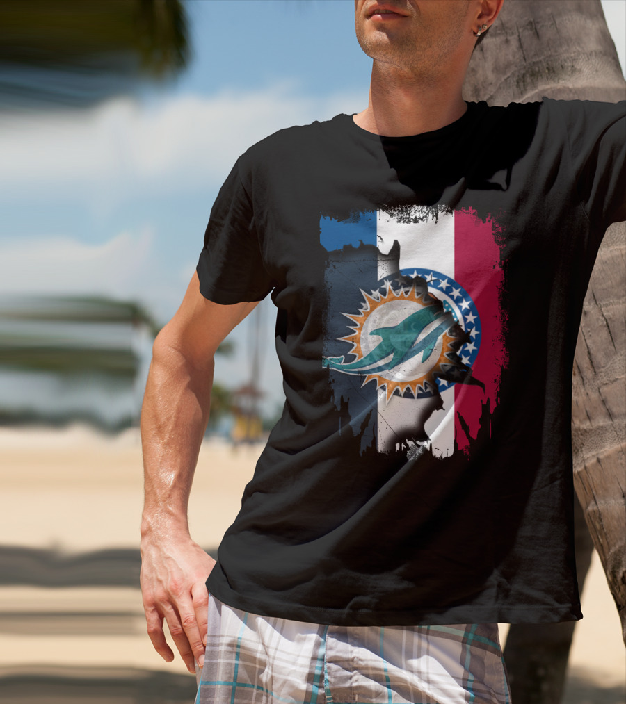 Missouri State With Dolphins NFL Fusion T-Shirt