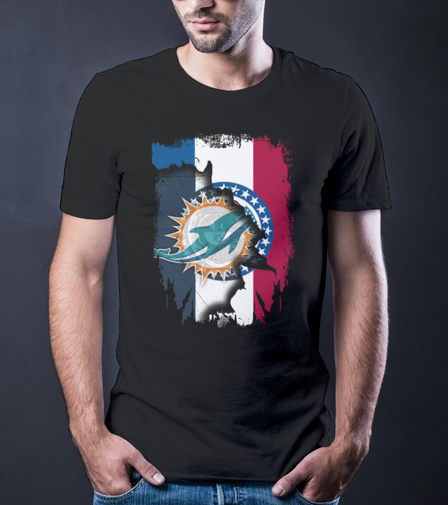 Missouri State With Dolphins NFL Fusion T-Shirt