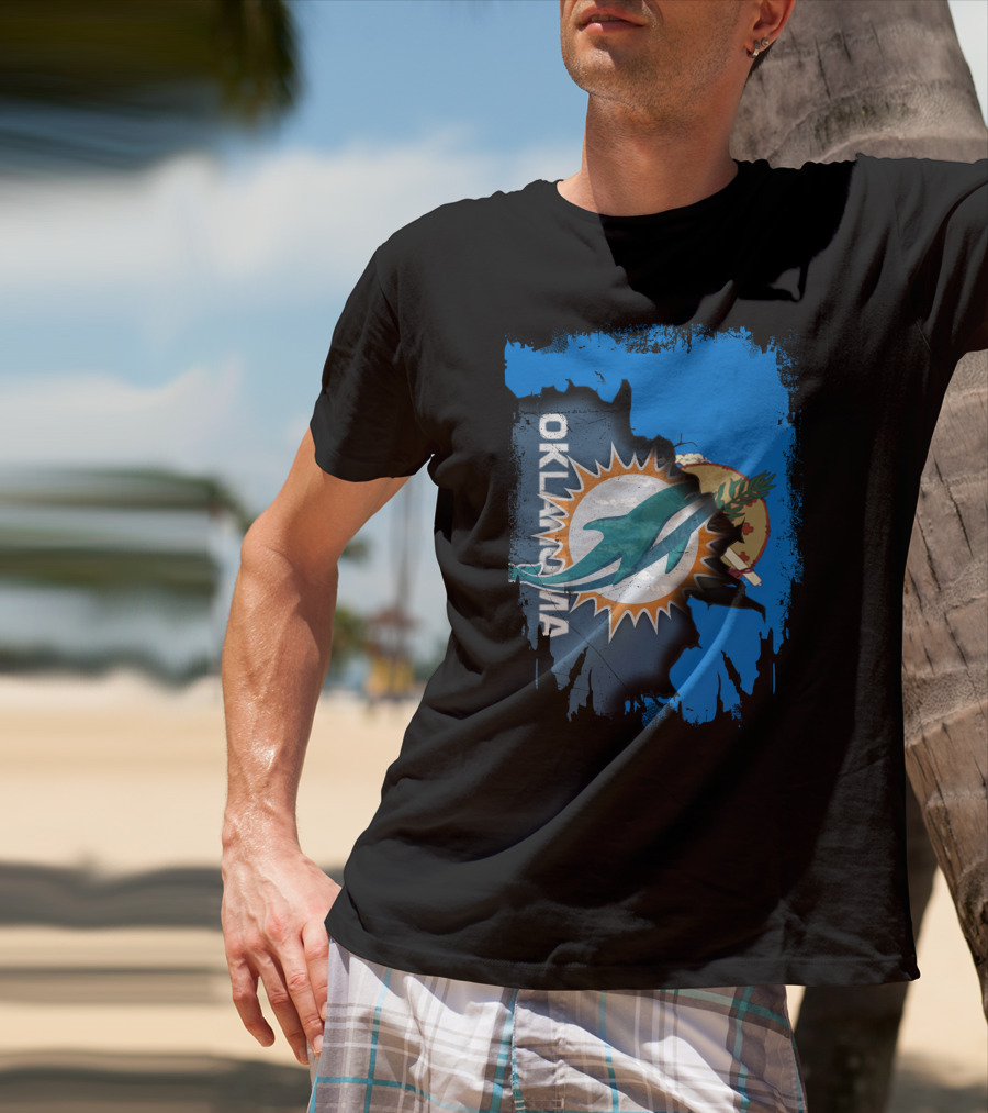 Oklahoma And Miami Dolphins Fusion T-Shirt