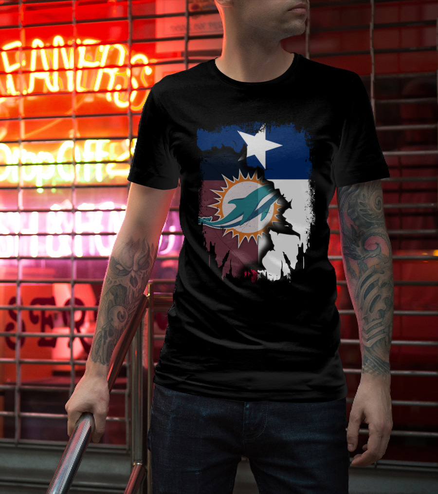 Texas Miami Dolphins Fusion T-Shirt