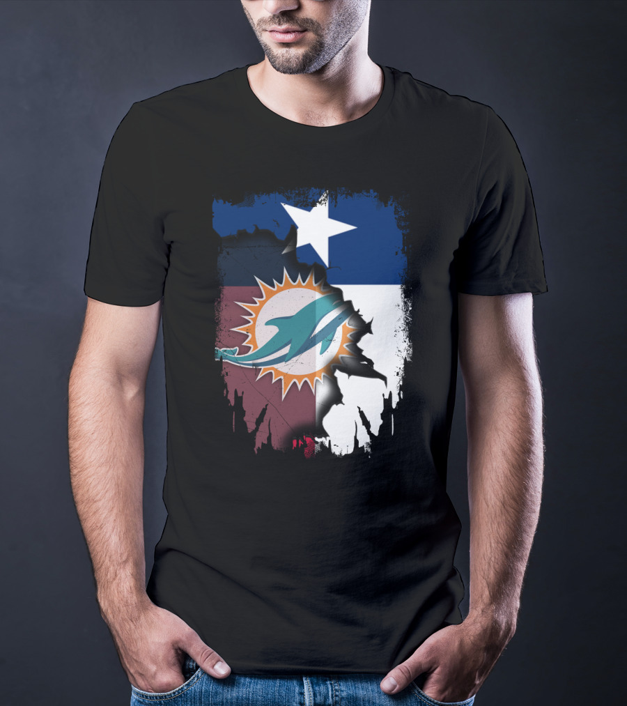 Texas Miami Dolphins Fusion T-Shirt