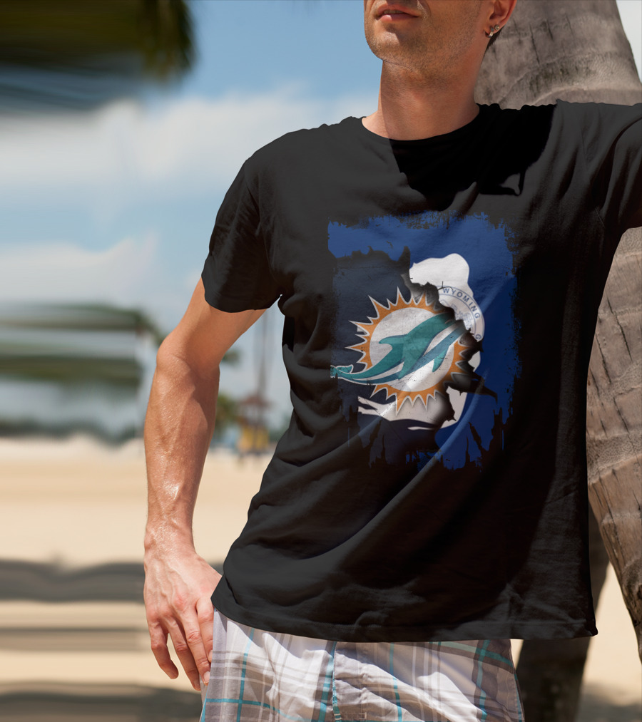 Wyoming Dolphins Logo Fusion T-Shirt