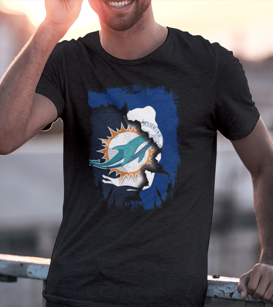 Wyoming Dolphins Logo Fusion T-Shirt