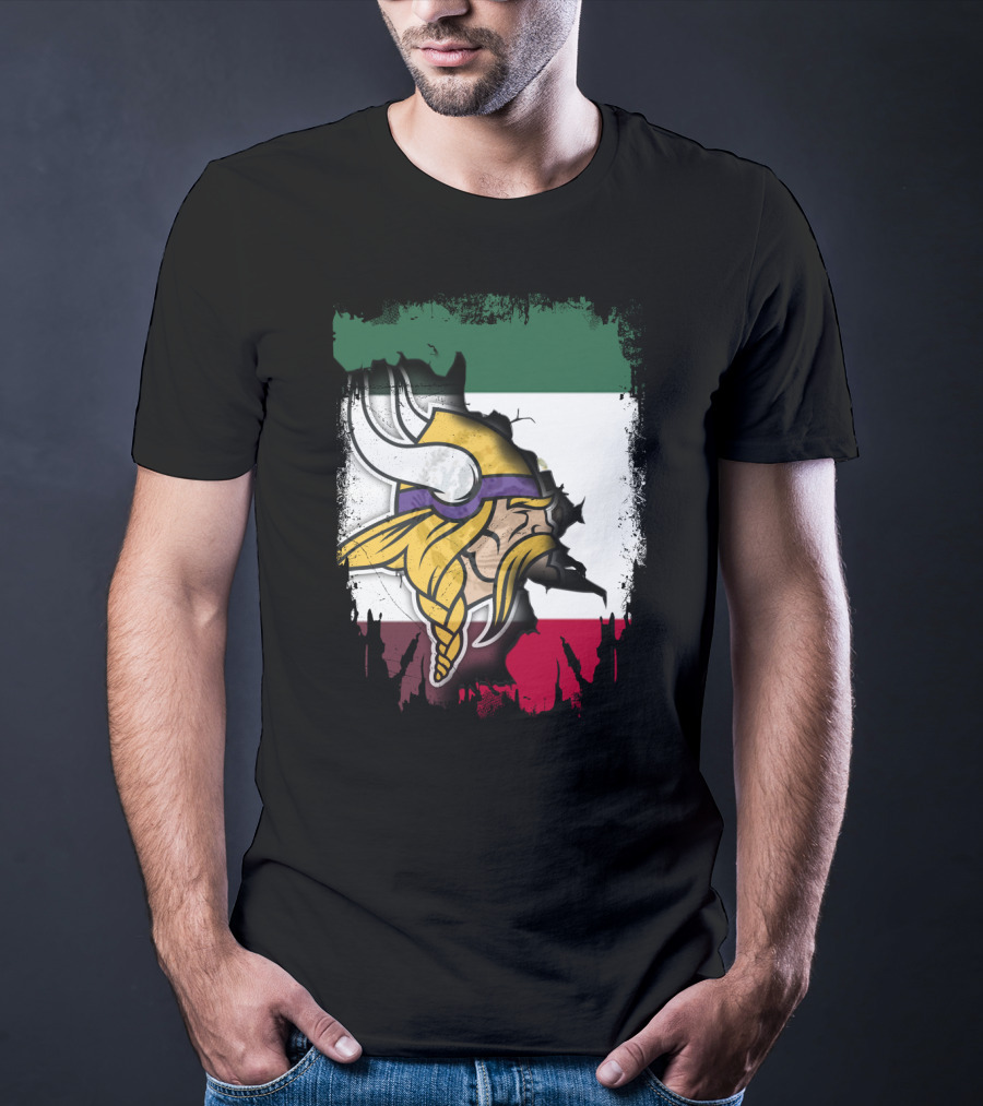 Together Mexico Viking Flag Iconic Fusion T-Shirt
