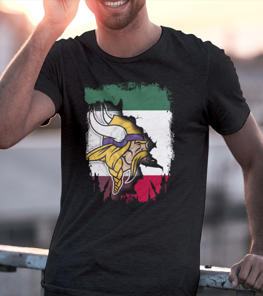 Together Mexico Viking Flag Iconic Fusion T-Shirt