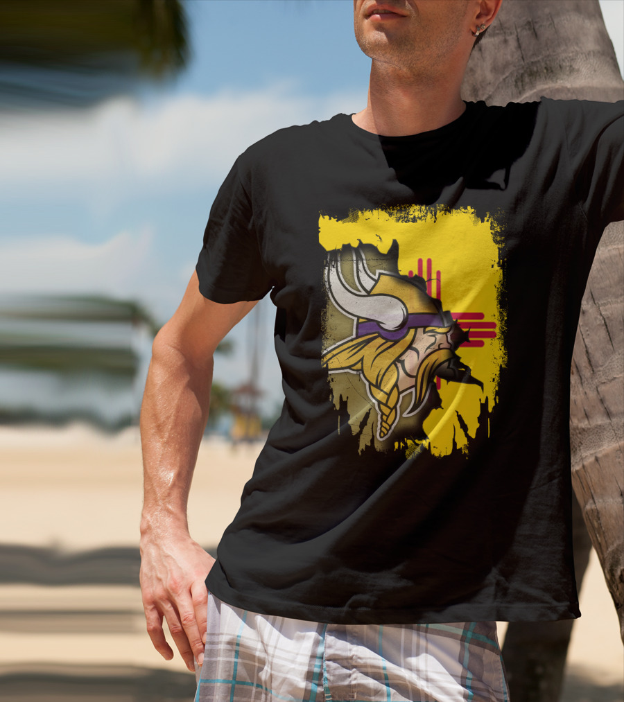 New Mexico With Vikings And Zia T-Shirt