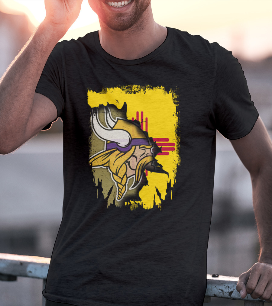 New Mexico With Vikings And Zia T-Shirt