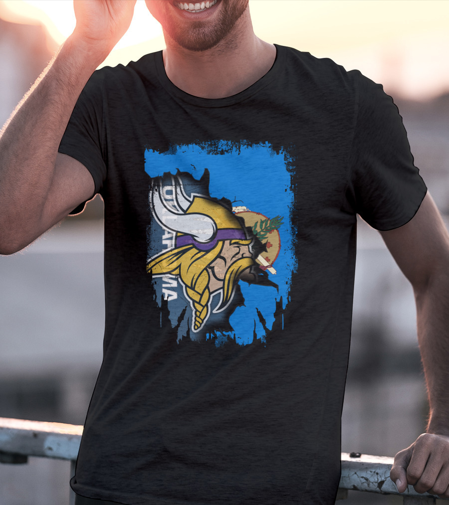 Oklahoma Viking Collaboration With State Elements T-Shirt