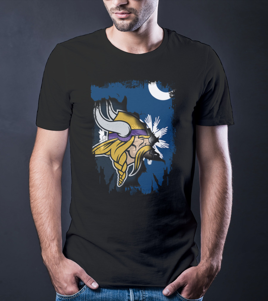 Together South Carolina Vikings Helmet And Palmetto Moon T-Shirt