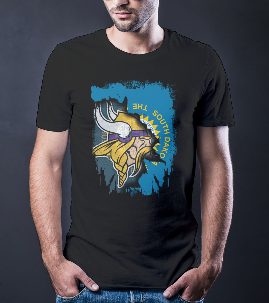 South Dakota Pride With Minnesota Vikings T-Shirt