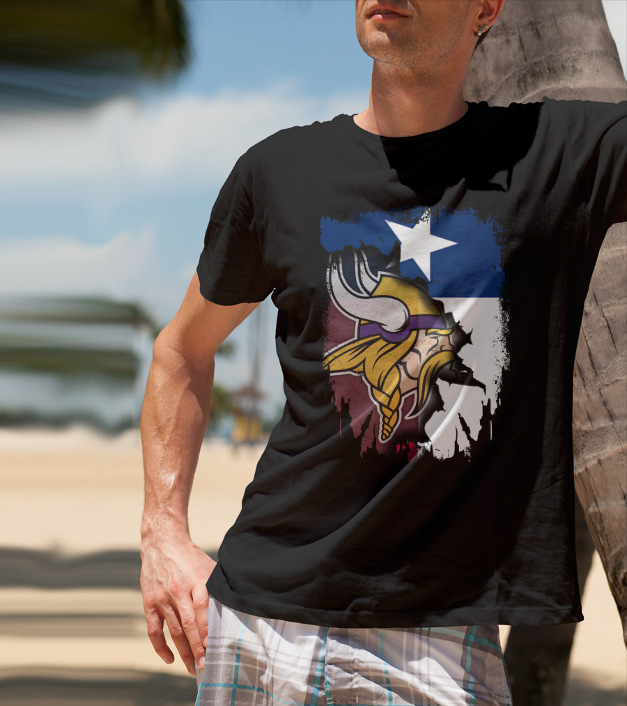 Texas Pride With Vikings Spirit T-Shirt