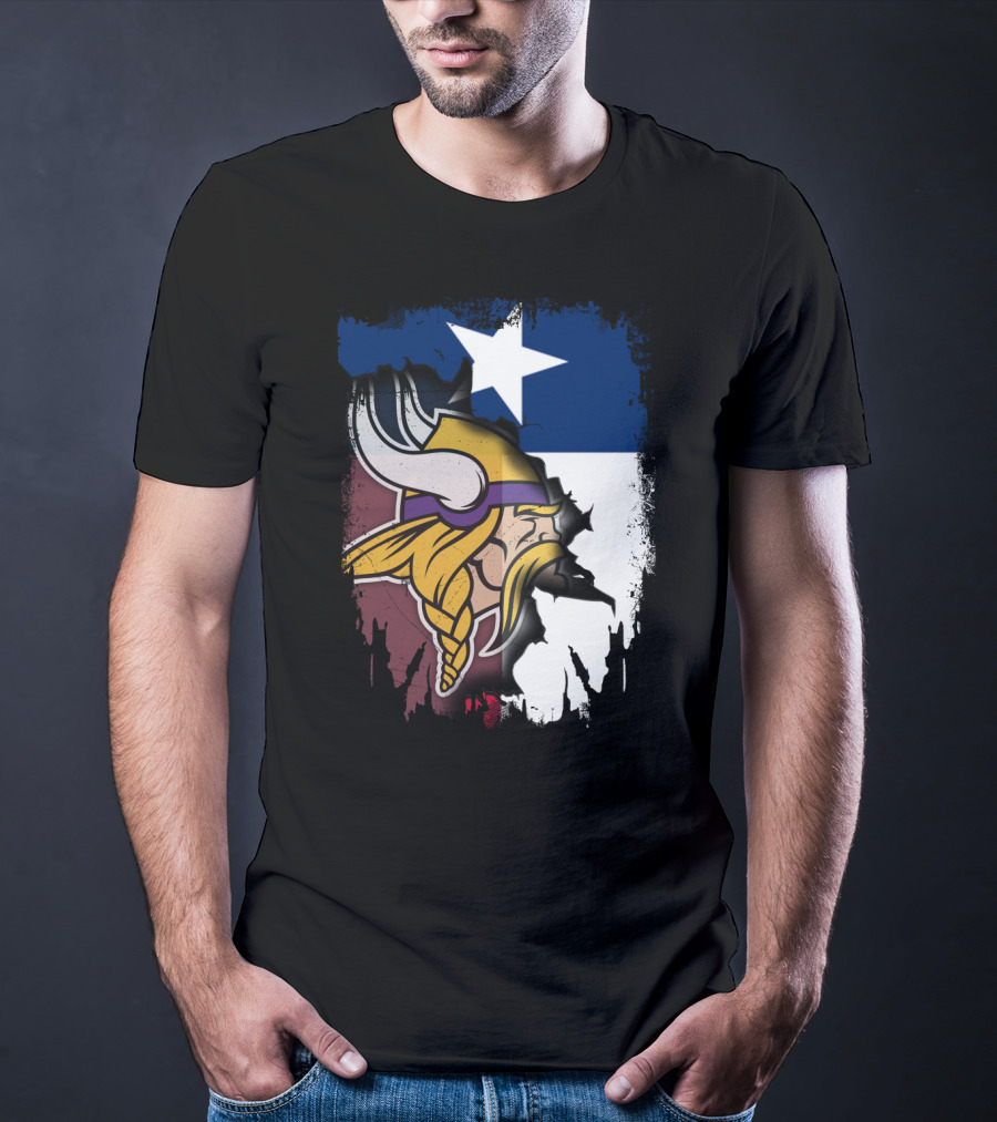 Texas Pride With Vikings Spirit T-Shirt