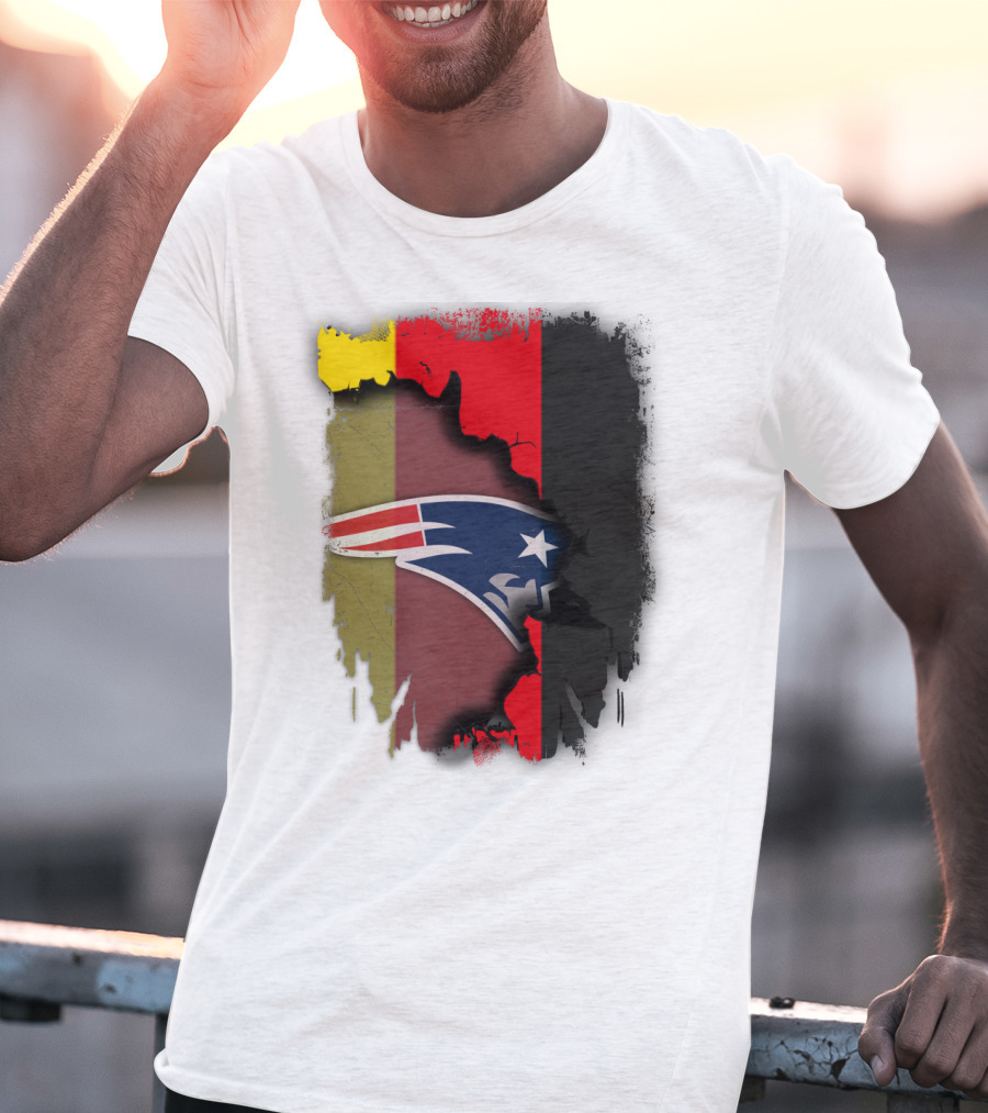 Patriots Logo On Germany Flag Background Together T-Shirt