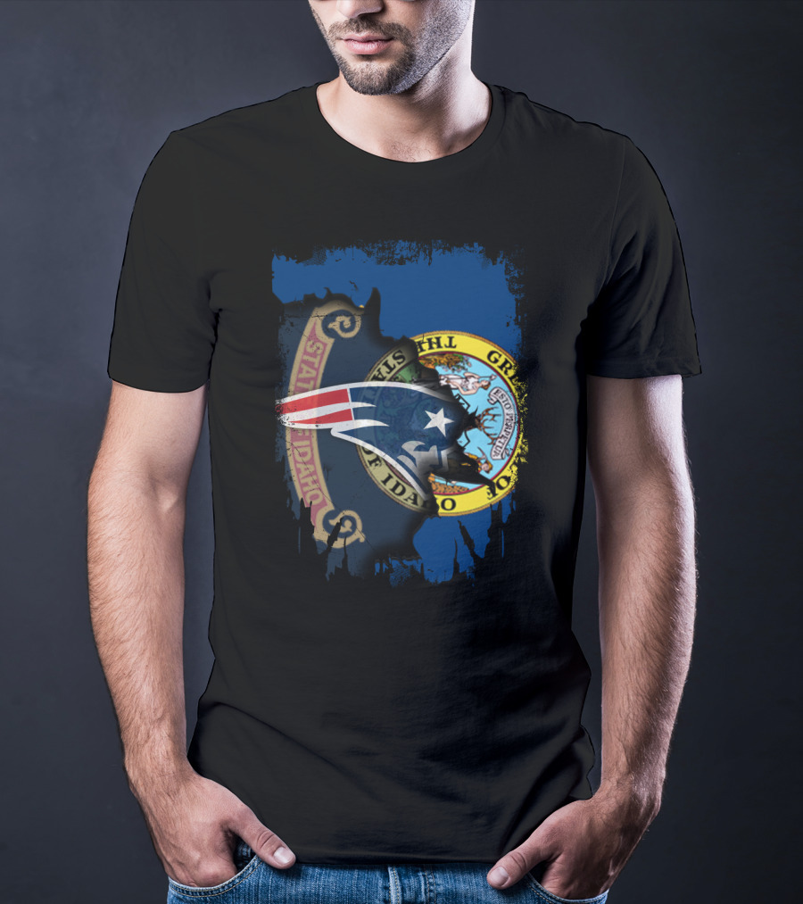 Together Idaho With New England Patriots State Seal Fusion T-Shirt