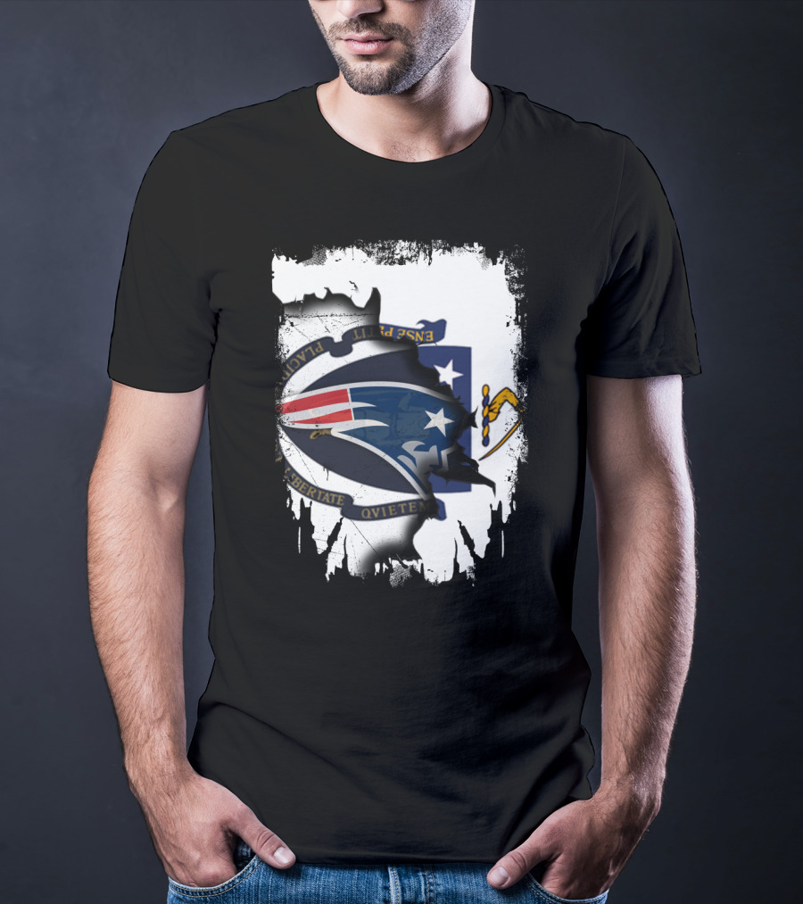Together Massachusetts Patriots Emblem Fusion T-Shirt