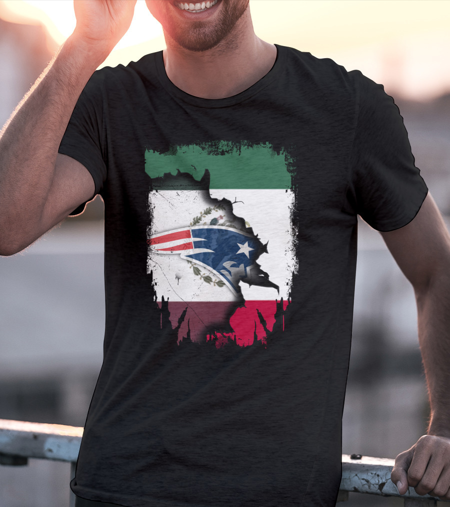 Together With Mexico And Patriots Flag T-Shirt