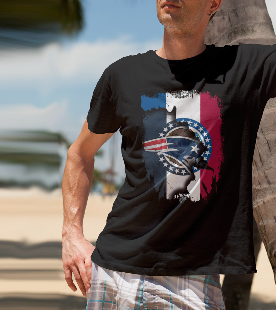 Together Missouri Patriots Flag And Patriot Logo Fusion T-Shirt